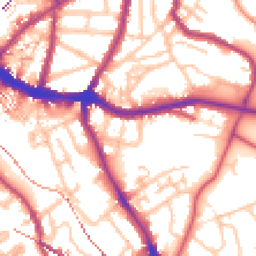 Daytime road noise heatmap for SE10 8GN