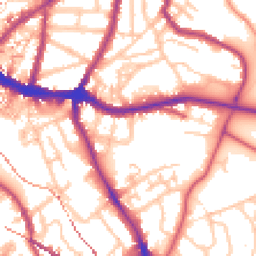 Daytime road noise heatmap for SE10 8GQ