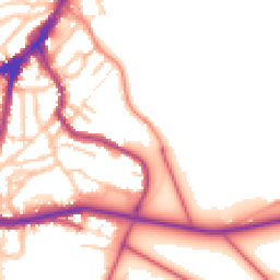 Daytime road noise heatmap for SE10 8HL