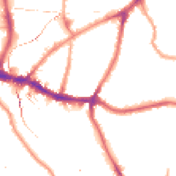 Night-time road noise heatmap for SE10 8JX