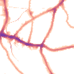 Night-time road noise heatmap for SE10 8JY