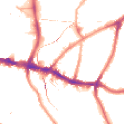 Night-time road noise heatmap for SE10 8LL