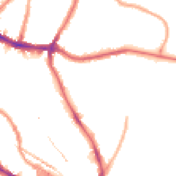 Night-time road noise heatmap for SE10 8LY
