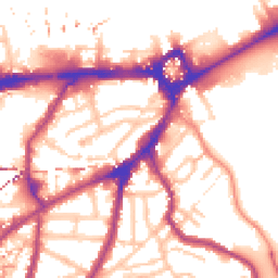 Daytime road noise heatmap for SE10 8NB