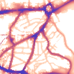 Daytime road noise heatmap for SE10 8NW