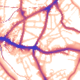 Daytime road noise heatmap for SE10 8NX