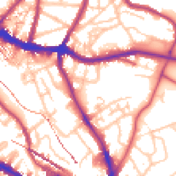 Daytime road noise heatmap for SE10 8PT