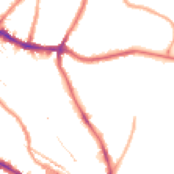 Night-time road noise heatmap for SE10 8PT