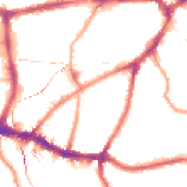Night-time road noise heatmap for SE10 8UG