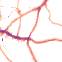 Night-time road noise heatmap for SE10 8UN