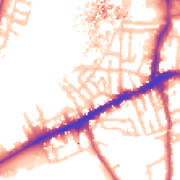 Daytime road noise heatmap for SE10 9AD