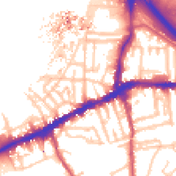Daytime road noise heatmap for SE10 9AL