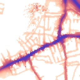 Daytime road noise heatmap for SE10 9AQ