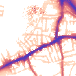Daytime road noise heatmap for SE10 9BS