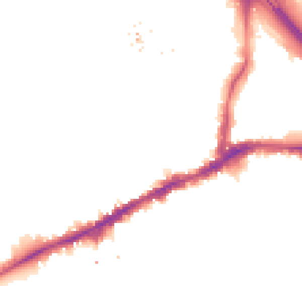 Night-time road noise heatmap for SE10 9BS