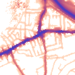 Daytime road noise heatmap for SE10 9ER