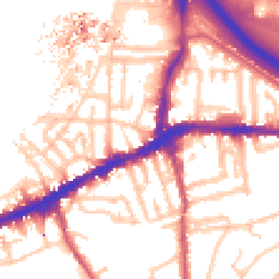 Daytime road noise heatmap for SE10 9EW
