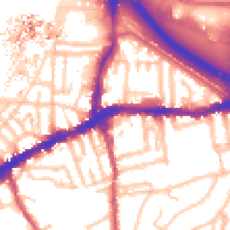 Daytime road noise heatmap for SE10 9GB