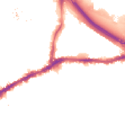 Night-time road noise heatmap for SE10 9GB