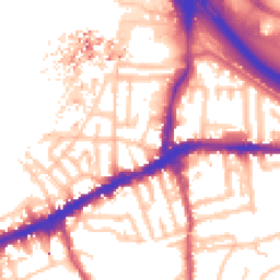 Daytime road noise heatmap for SE10 9GJ