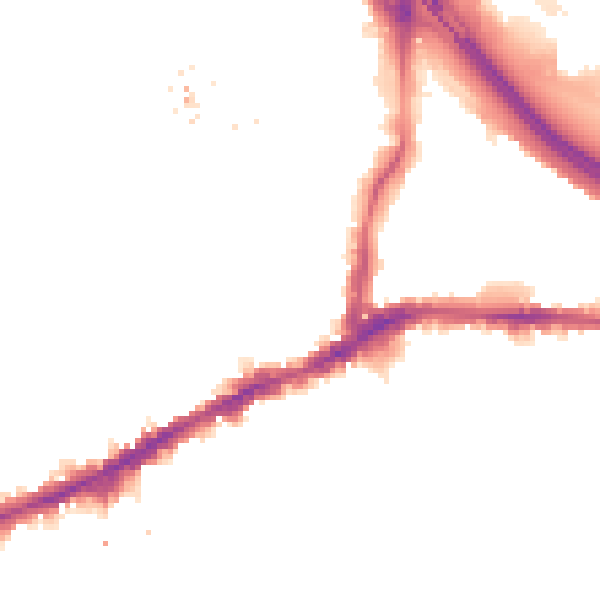 Night-time road noise heatmap for SE10 9GJ