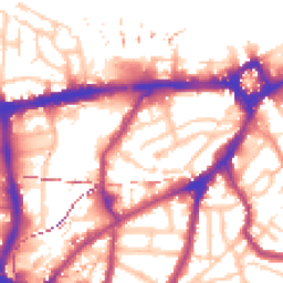 Daytime road noise heatmap for SE10 9LG