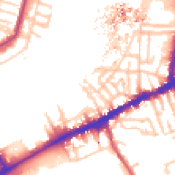 Daytime road noise heatmap for SE10 9NJ