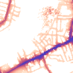 Daytime road noise heatmap for SE10 9PD