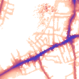 Daytime road noise heatmap for SE10 9PH