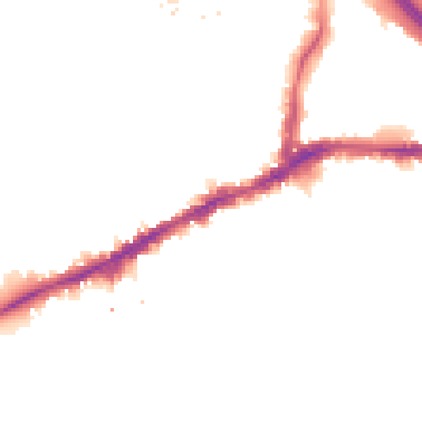 Night-time road noise heatmap for SE10 9TZ
