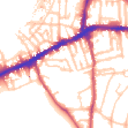 Daytime road noise heatmap for SE10 9XB