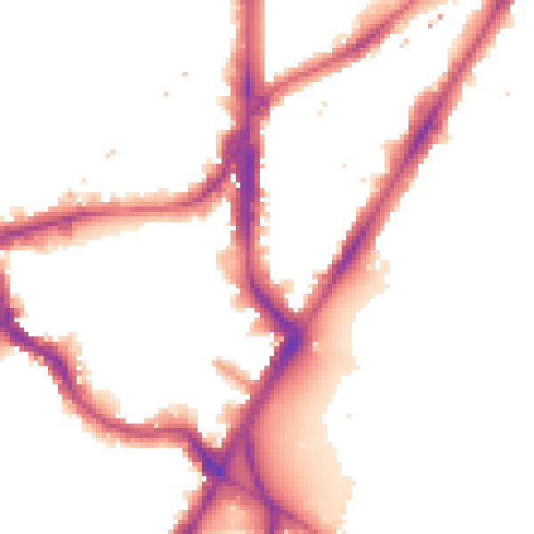 Night-time road noise heatmap for SE11 4AD