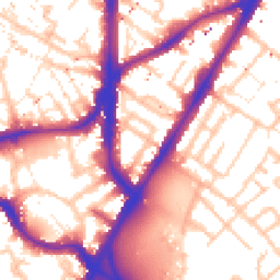 Daytime road noise heatmap for SE11 4AQ