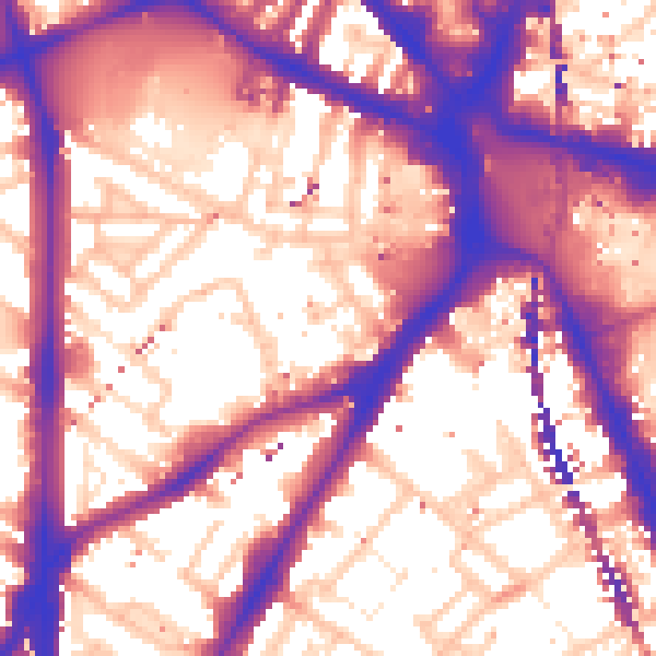 Daytime road noise heatmap for SE11 4BG