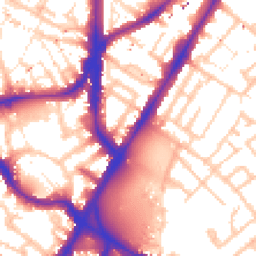 Daytime road noise heatmap for SE11 4BT