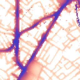 Daytime road noise heatmap for SE11 4EE