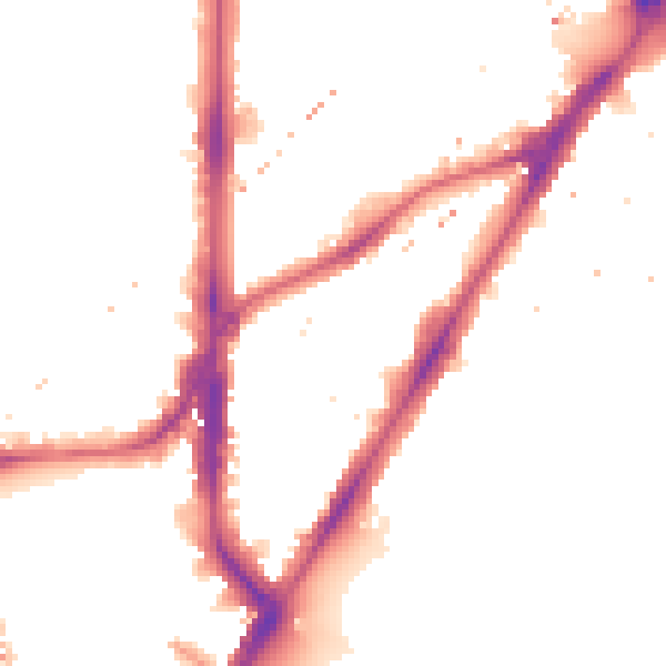 Night-time road noise heatmap for SE11 4EJ