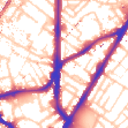 Daytime road noise heatmap for SE11 4EZ