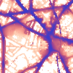 Daytime road noise heatmap for SE11 4FN