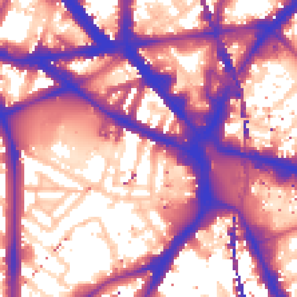 Daytime road noise heatmap for SE11 4FN
