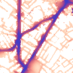 Daytime road noise heatmap for SE11 4JN