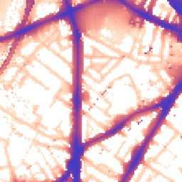 Daytime road noise heatmap for SE11 4NT