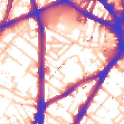 Daytime road noise heatmap for SE11 4NZ