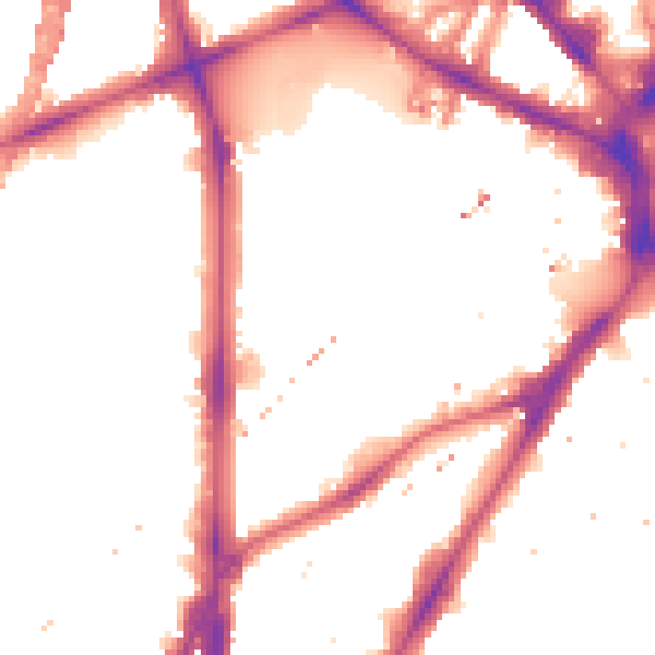 Night-time road noise heatmap for SE11 4NZ