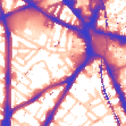 Daytime road noise heatmap for SE11 4RB