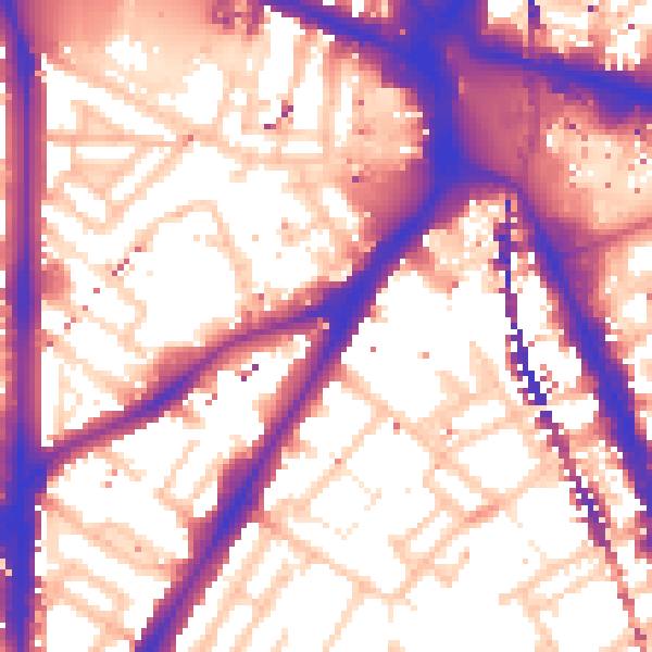 Daytime road noise heatmap for SE11 4RN