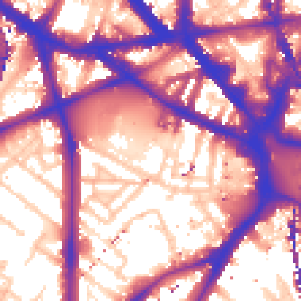 Daytime road noise heatmap for SE11 4SQ