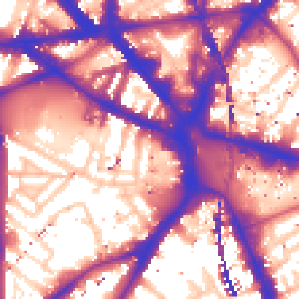 Daytime road noise heatmap for SE11 4TF