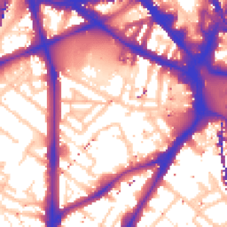 Daytime road noise heatmap for SE11 4TY