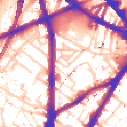 Daytime road noise heatmap for SE11 4UQ